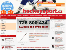 Tablet Screenshot of hockeysport.cz